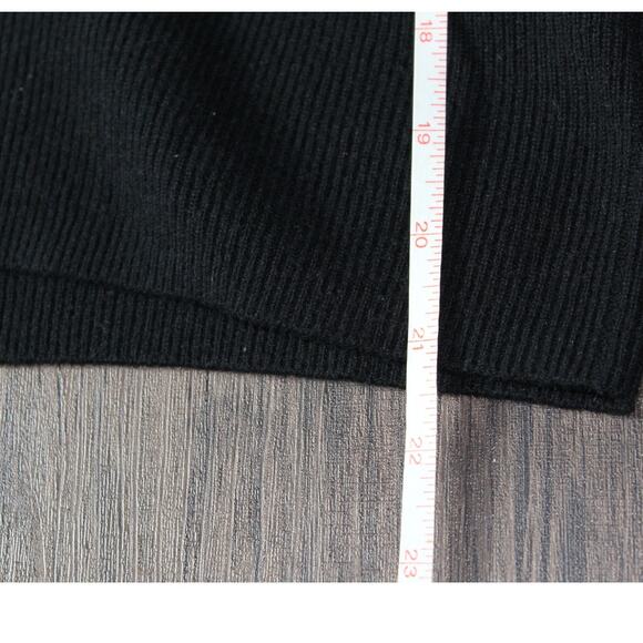 J.Crew Women's 100% Cashmere Black Cowl Neck Sweater Vintage Y2K - Picture 5 of 11